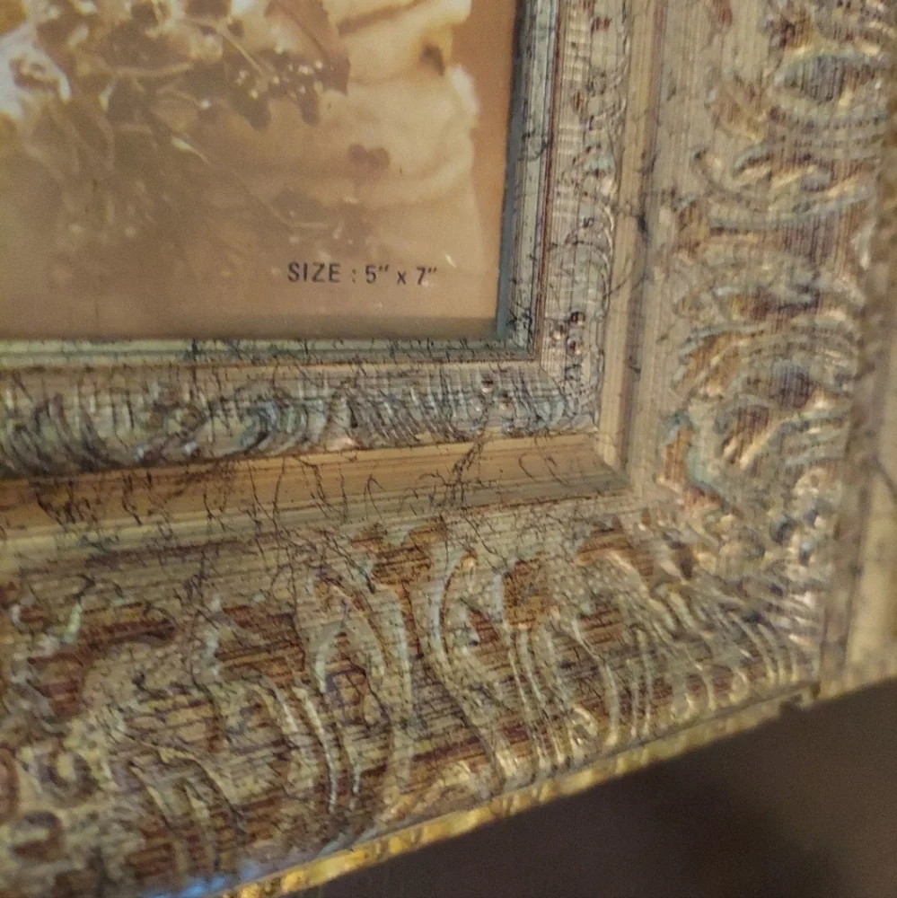 NWOT GOLD BEVELED WOOD VICTORIAN PREMIUM PICTURE FRAME SET OF 2 BOTH NEW!